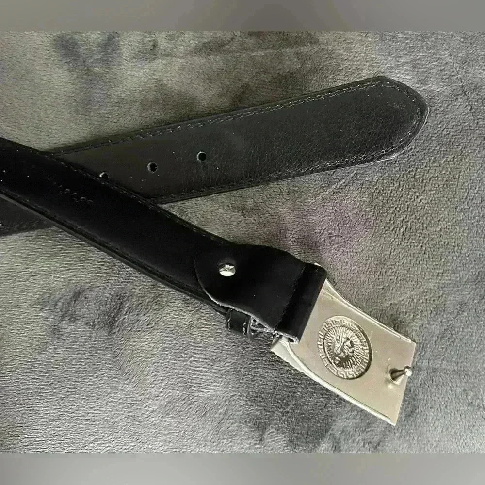 2 for $30 💟Adult |  Black Leather Belt - Picture 2 of 12